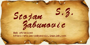 Stojan Zabunović vizit kartica